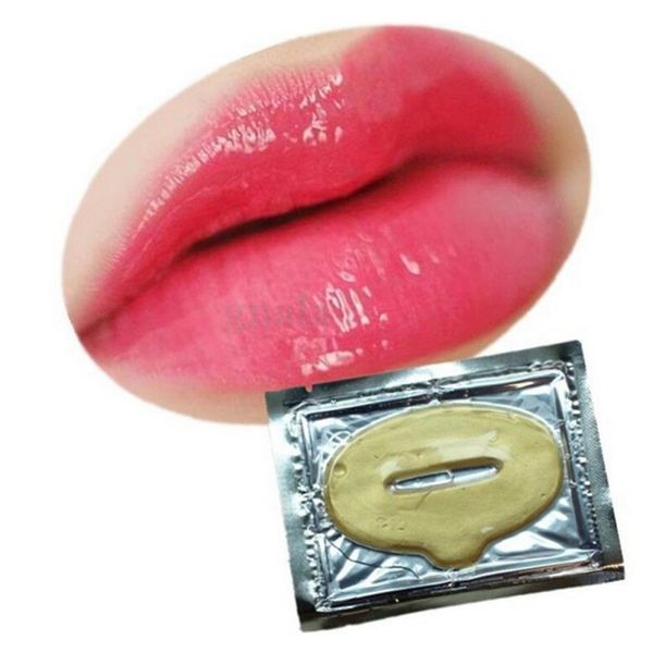 

Wholesale-5 PCS Gold Gel Collagen Lip Mask Masks Sheet Patch Lip Care Sexy Lip