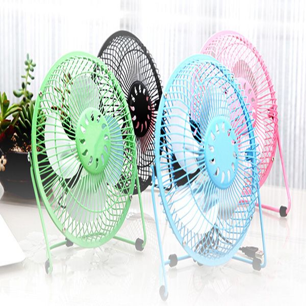 Retro Mini Desk Fan 4 Inch 360 Rotation Silent Portable Cooler Power By USB Home