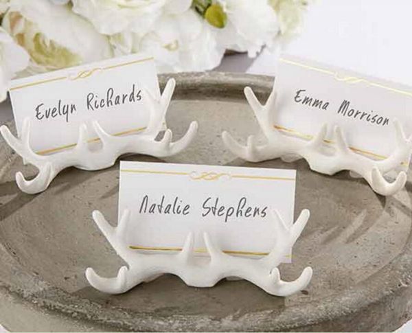 20 pcs branco buckhorn nome número tabela titular do cartão de lugar para a festa de casamento novo