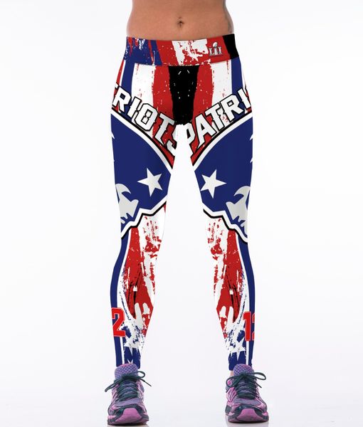 

wholesale- 2017 new patriot activewear legging 3d printing sweatpants fitness leggins polyester pants for joggers factory direct sales, Black