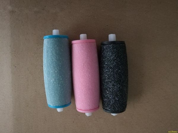 

200pcs/lot fast shipping replacement roller heads for smooth foot pedicure skin remover 3 colors