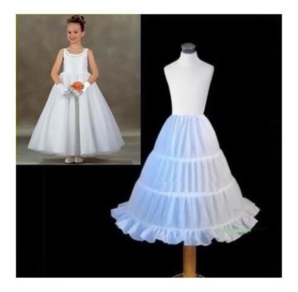 

2017 new children petticoat dress a-line 3 hoops bridal crinoline underskirt wedding accessories for flower girl dress, White;red