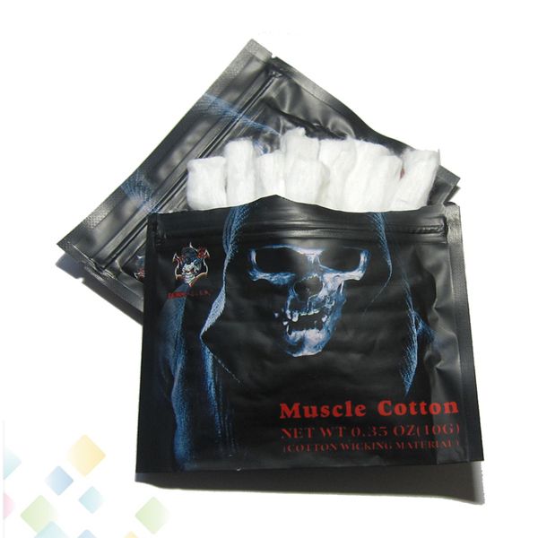 

Muscle Cotton Authentic Demon Killer Muscle Cotton Organic Cotton Fiber 100% Tasteless Fit RBA RTA RDA RDTA Atomizer DHL Free