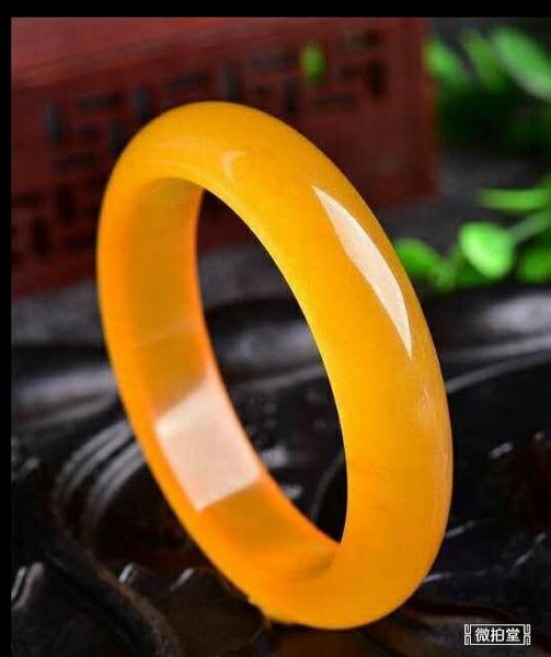 

Натуральный желтый нефрит браслет диаметр 56-60 мм браслеты бесплатная доставка