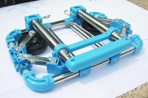 

1.1kg super lightweight folding trolly a4 size folding portable stainless steel rod luggage cart trailer small trolley travel trolleys