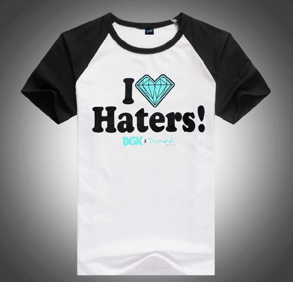 

522205 s-5xl new arrival dgk hip hop t-shirts mens short sleeve fashion tee, White;black