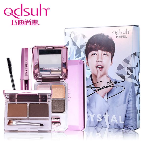 

wholesale- qdsuh jang keun suk signature special crystal makeup set pressed powder mascara brow eyeshadow cosmetic base primer foundation
