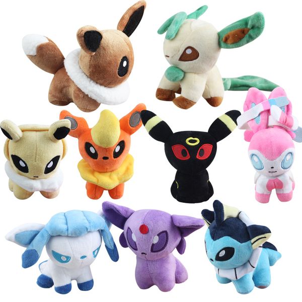 

Совать плюшевые игрушки фаршированные куклы тыкать Umbreon Espeon Jolteon Vaporeon Flareon Glaceon Пикачу Иви игрушки животных чучела куклы OTH567