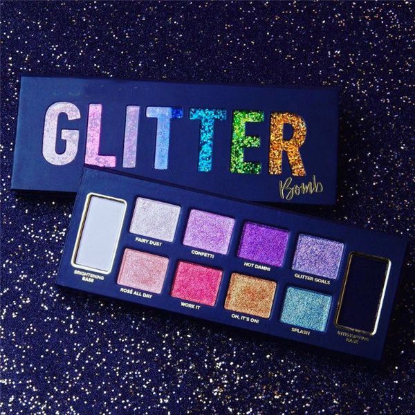 

glitter bomb eye shadow palette 10 color shimmer matte beauty makeup eye shadow palette prismatic diamond shining waterproof eyeshadow