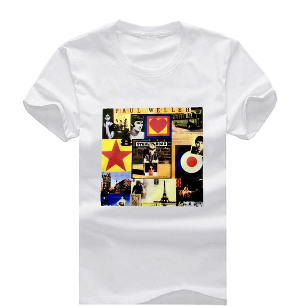 

paul weller stanley road new fashion man t-shirt cotton o neck mens short sleeve mens tshirt male tees wholesale, White;black