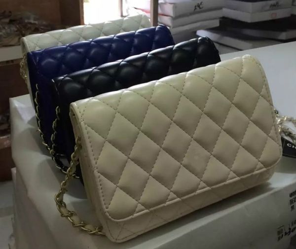 

2017 горячий классический закрылков мини сумки цепи сумка синий 20см