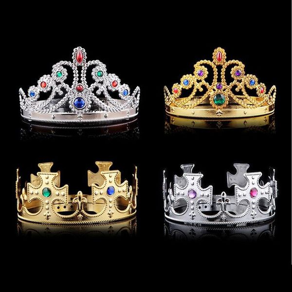 Fashion Cosplay Crown King Headwear Queen Grommet Royal Crown With