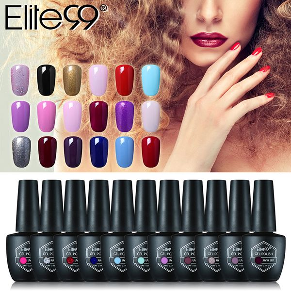 

wholesale- elite99 10ml gel polish uv nail gel led lamp drying nail art gorgeous colors pick 1 from 59 long lasting, Red;pink