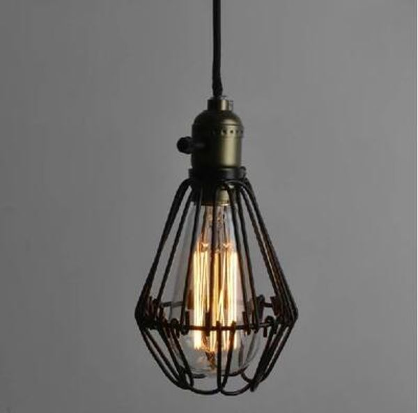 Vintage Wrought Iron Pendant Lighting Small Iron Cages Chandelier