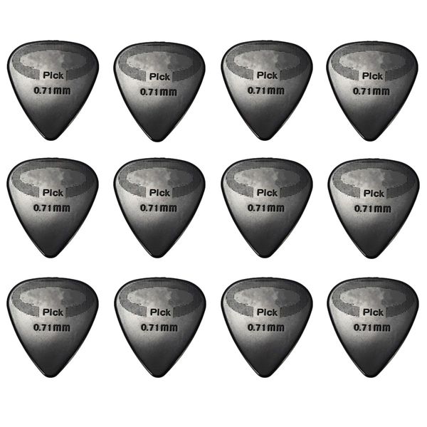

12шт черный Tstrength долговечность гитара Pickr гитара Plectrums Размер 0,71 мм для электричес