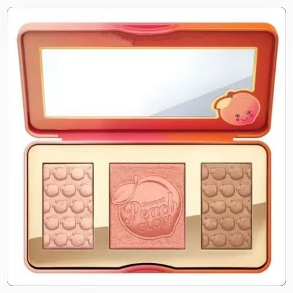 

sweet peach glow infused highlighting palette long-lasting natural face cosmetics new brand item