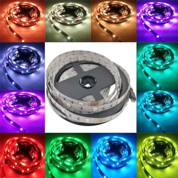 

5 м 5050 rgb светодиодные полосы гибкие полосы света rgb полосы 60led / м нет-водонепроницаемый led свет rgb ленты диода ленты