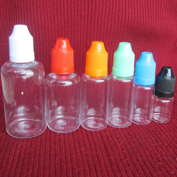 

PET Empty Bottle 5ml 10ml 15ml 20ml 30ml 50ml Plastic Dropper Bottles Tamper Proof Caps & Tips Safe LDPE for E Cigarette DHL Free