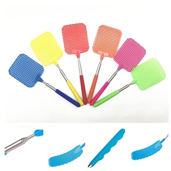 

creative great useful handheld flexible household mosquito swatter racket portable plastic fly swatter mosquito racket ia581