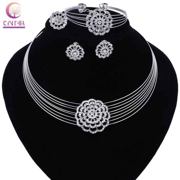 

new multi layer maxi necklace&pendant metal vintage chokers collar statement women collier earing ring bracelet, Black
