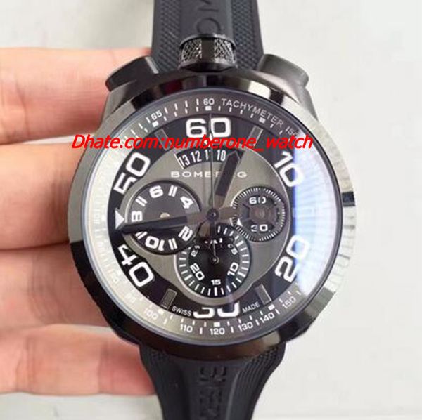 

2017 Factory Fashion BRAND NEW AUTHENTIC BOMBERG BOLT 68 QUARTZ CHRONO BLACK PVD RUBBER STRAP WATCH 45mm Men Watches Top Quality