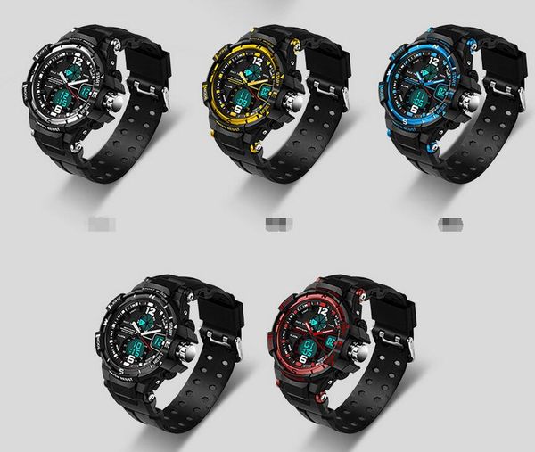 

sanda 01-289 multifunction high-end couple watch men's watches and watches female led watch children silicone electronic watch, Slivery;brown