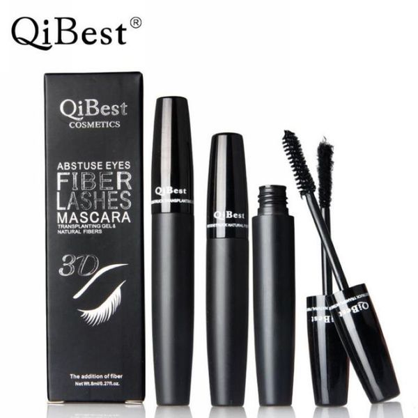 

qi3d fiber lashes mascara black double mascara set makeup lash eyelash waterproof new mascara 500sets/lot dhl free