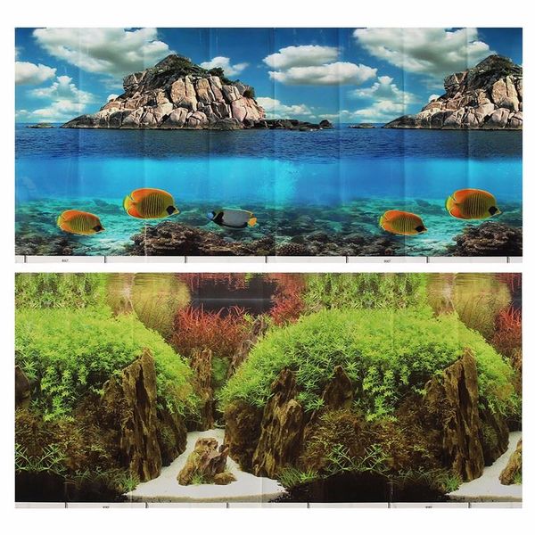 2019 Sided Aquarium Landscape Fish Tank Poster Background Vivarium