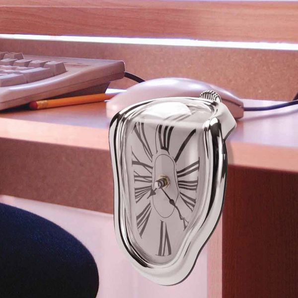 

wholesale-1piece the persistence of memory melting clock room decortion desk clock eye-catching dali-esque clock