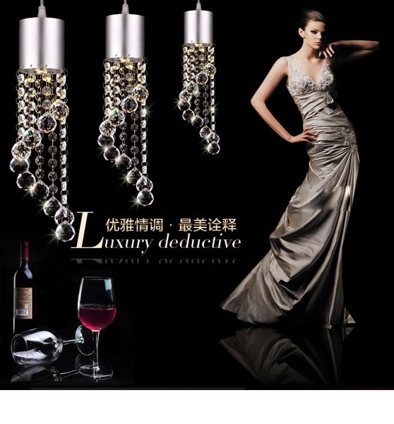 

85 265v modern 3 head cry tal droplight fa hion led cry tal chandelier minimali t k9 cry tal pendant light re taurant living room light