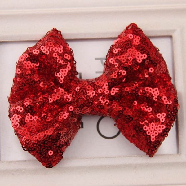

wholesale- 1pc baby girl kids infant toddler sequin bowknot flower hair clips hairpins barrettes hair band accessories, Slivery;white