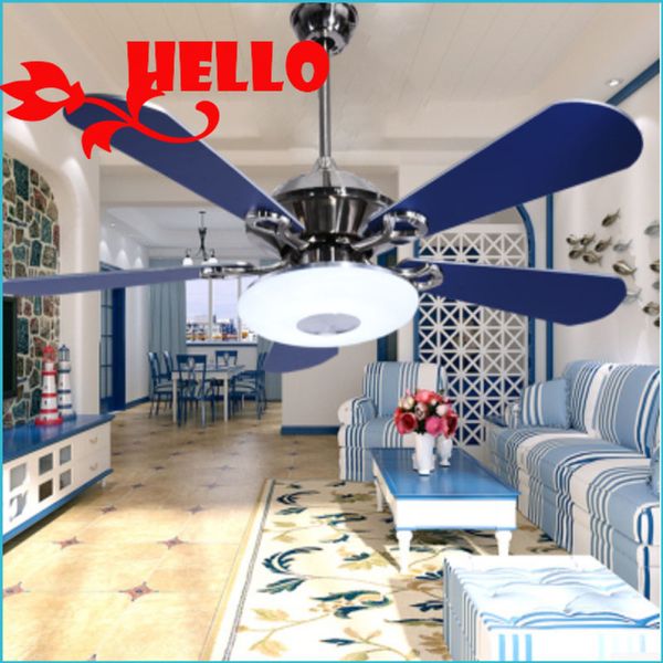 2019 2017 Mediterranean Style Fan Ceiling Fan Lamp Bedroom Light