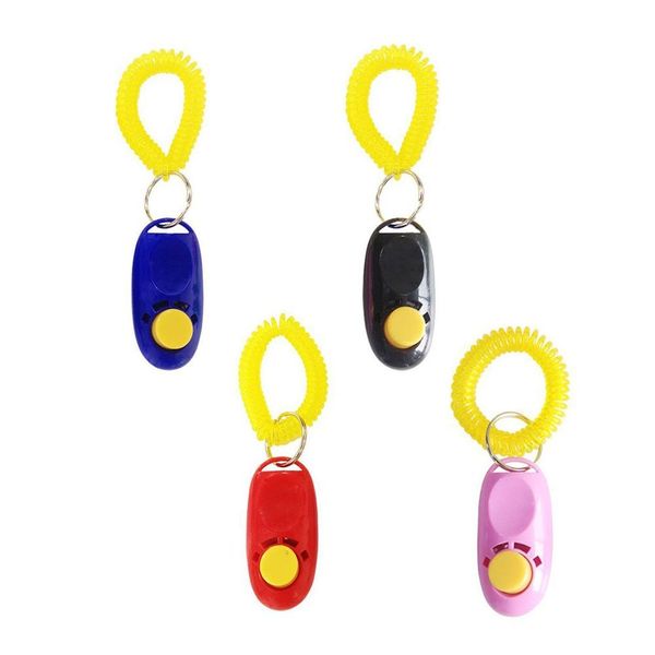

button training clicker with wrist strap band training clickers for dog