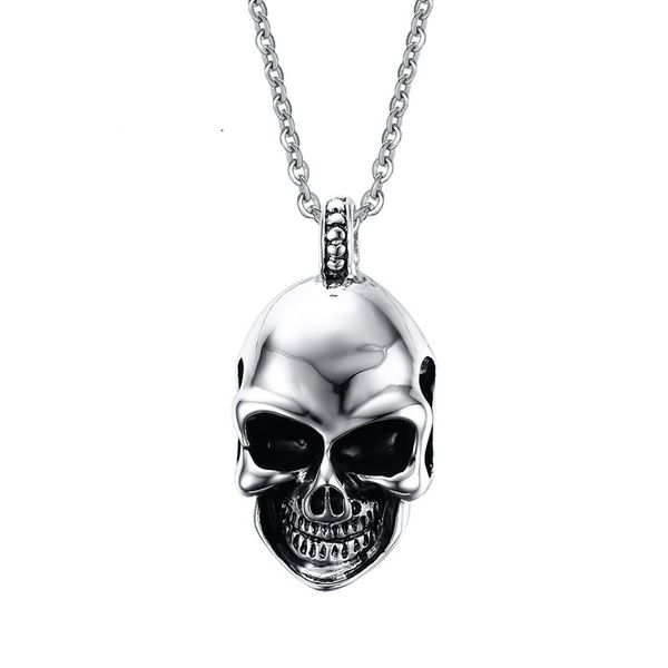 

new arrival personalized skull pendant stainless steel necklaces gift for man pn-489, Silver