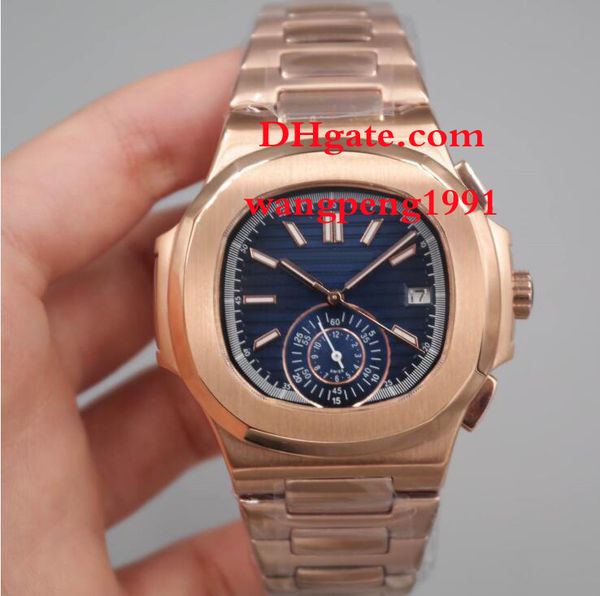 

3 style men watch 40mm ar-001 18k rose gold bracelet calendar black dial mechanical transparent automatic mens watch watches, Slivery;brown