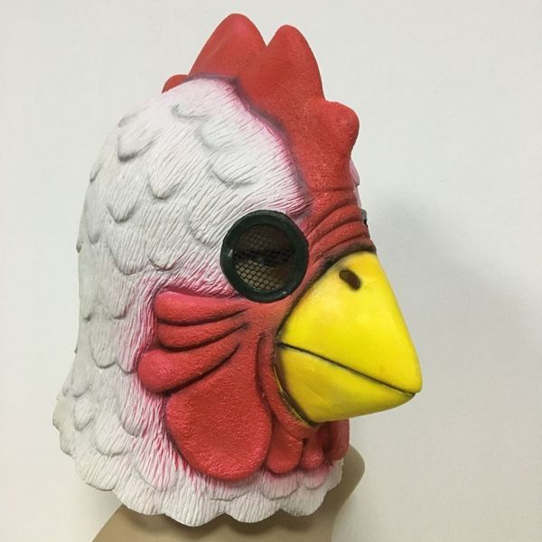 

new animal chicken head full face mask halloween party prop carnival latex rubber chicken head mask party rooster mask