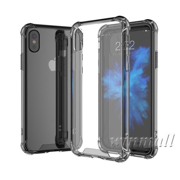 

Для iPhone X противоударный акриловый гибридный броня бампер мягкий TPU рамка назад PC