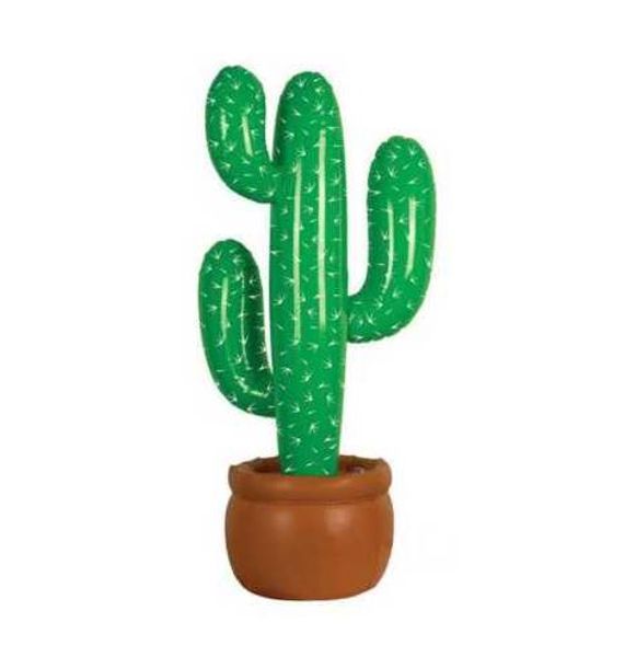 Cactus inflável oeste selvagem mexicano havaiano fantasia decoração de festa plantas tropicais despedida de solteiro praia decoração de casamento 95cm verde