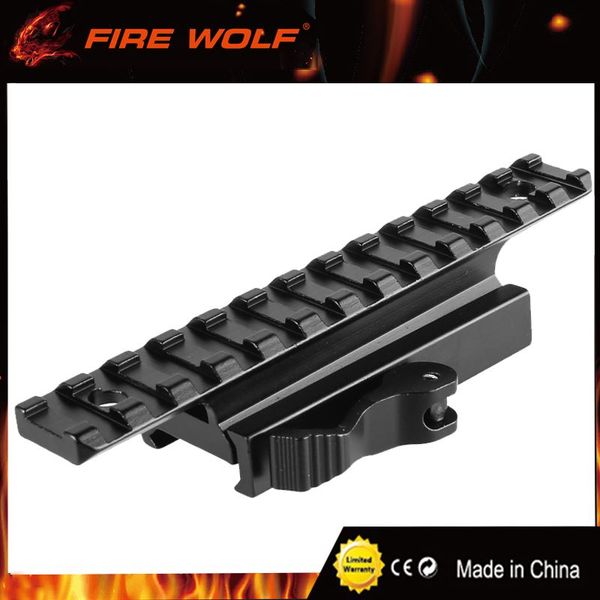 

FIRE WOLF Flat Top 13 Slots Quick Release QD 20mm Riser Base Picatinny Scope Weaver Rail Mount Riser Hunting Gun Accessories