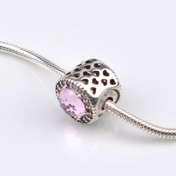 

edell fits pandora bracelet radiant hearts chearm with clear cz sparkling original 925 sterling silver jewelry diy 2017 spring series, Black