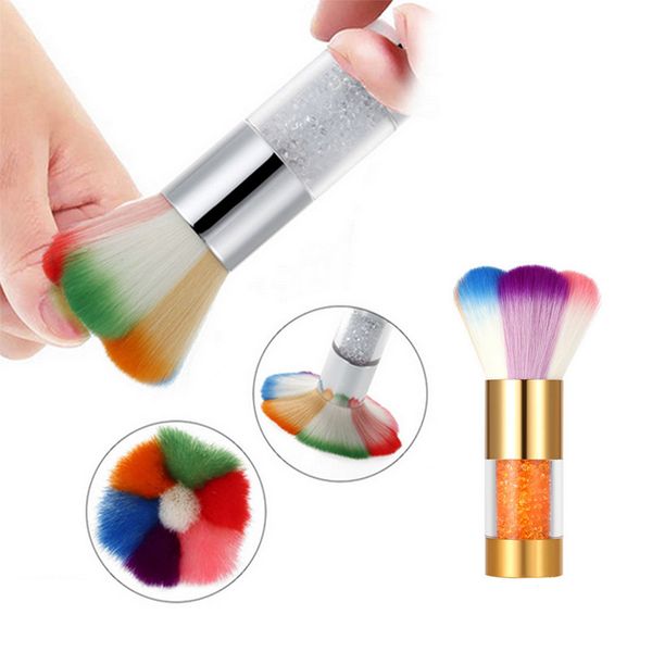 Venda quente - prego poeira Brushes Acrílico unhas Gel UV Nail Art Escova Remover aspirador de pó Pedrinhas Ferramenta Maquiagem Fundação frete grátis