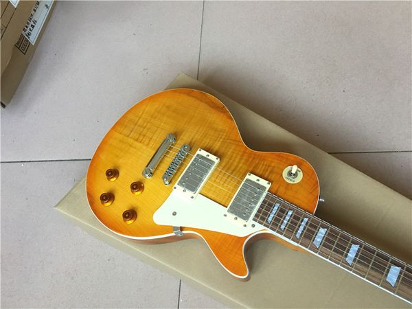 

chinese beautiful guitar custom shop guitar custom electric guitars orange burst
