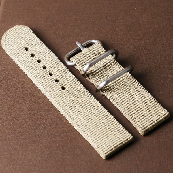 

wholesale- gray canvas 20/22mm watch band strap men women bd0133, Black;brown