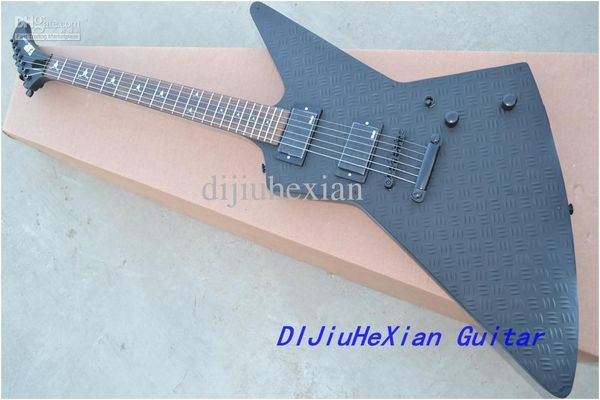 MX250 James Hetfield Matte Black Diamond Plate Explorer E-Gitarre Deer Skull MOP Inlay, China EMG Pickups