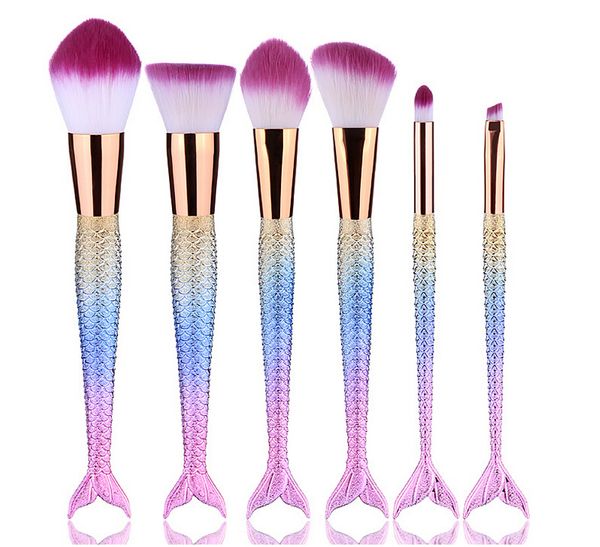 

6pcs pro makeup brushes set foundation blending eyeshadow contour concealer blush cosmetic beauty make up kits new