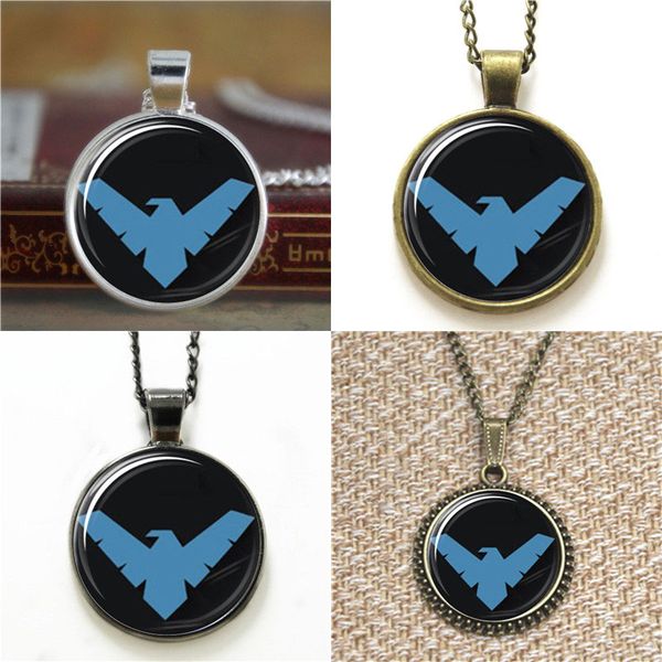 

10шт Nightwing логотип супергерой кулон ожерелье брелок закладка запонка серьга брасл
