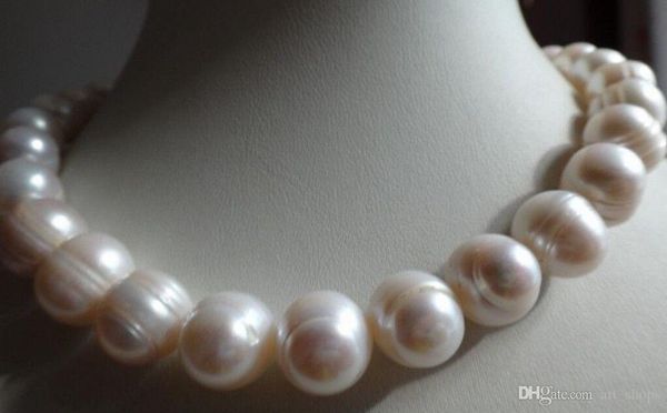 

huge 12-13mm south sea genuine white baroque pearl necklace 18", Silver