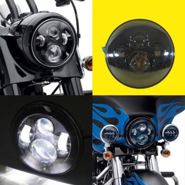 

7" Round Harley LED Projection Headlight for Harley Davidson Motorcycles Fat Boy FLSTF Lo FLSTFB Touring Trike Softail Tri Glide