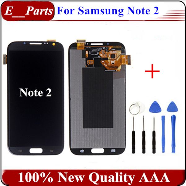 

1Pcs For Samsung Galaxy Note 2 LCD N7100 N7105 T889 i317 i605 L900 Quality AAA LCD touch screen digitizer Assembly With Open Tools