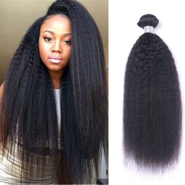 

african american afro kinky srtaight brazilian human hair bundles hair weave double drown machine human hair weft for black women
